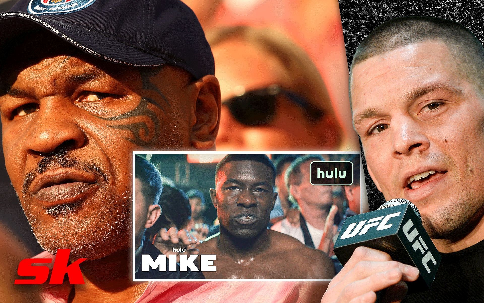 Nate Diaz supports Mike Tyson [Photo credit: Hulu on YouTube]