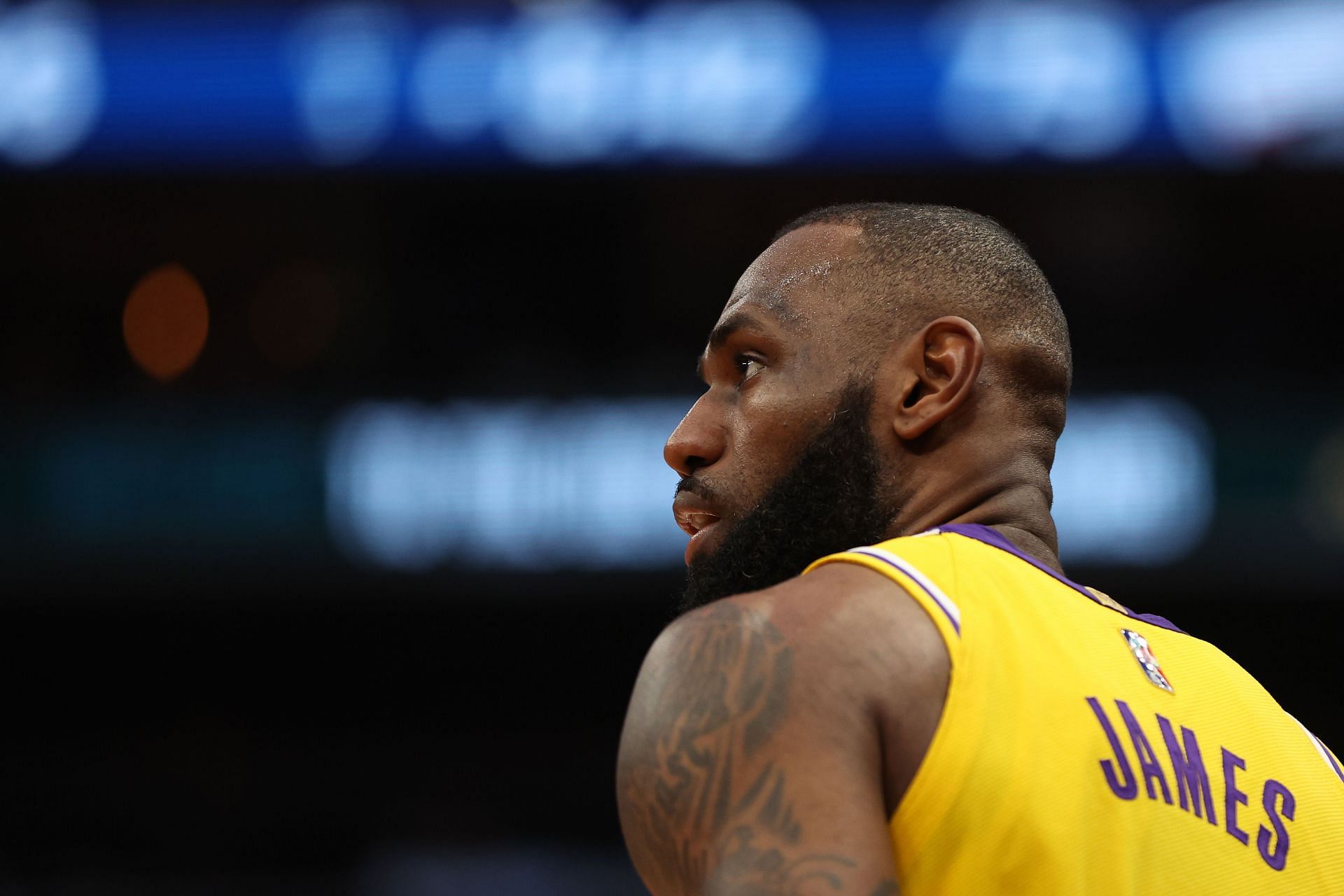 LeBron James of the LA Lakers in action against the Washington Wizards on March 19 in Washington, D.C.