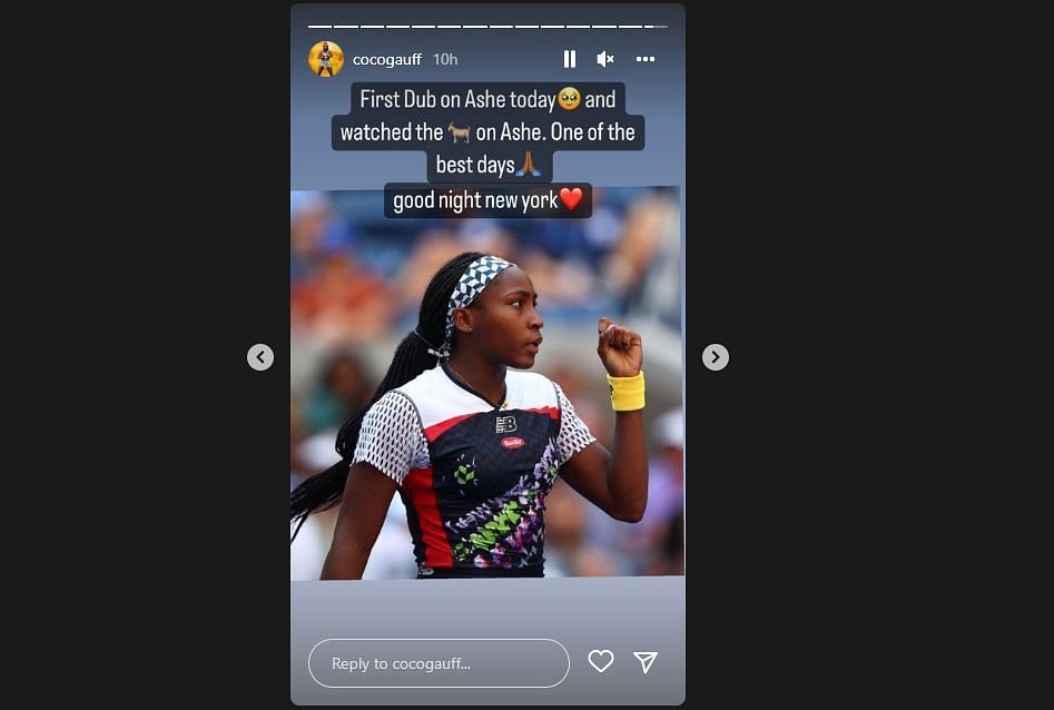 Coco Gauff on Instagram