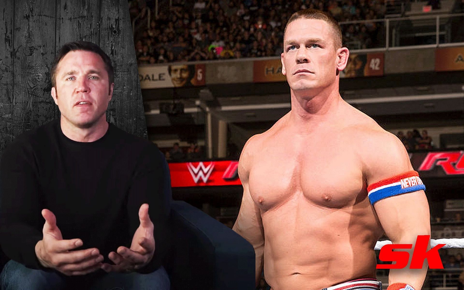 Chael Sonnen (left) and John Cena (right) 