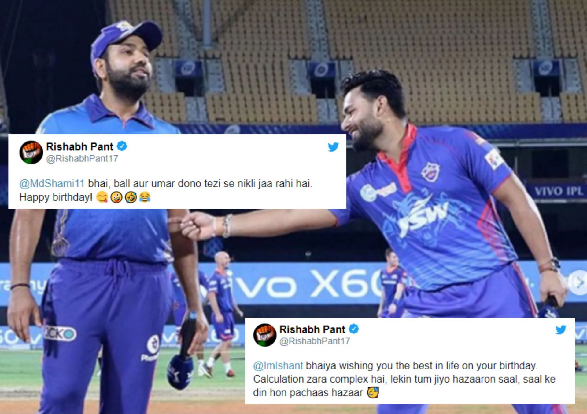 5 hilarious birthday wishes from Rishabh Pant to his teammates