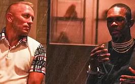 "I’m happy I was able to connect with a past avatar" - Fans react to Israel Adesanya's wholesome interaction with Georges St-Pierre in Toronto