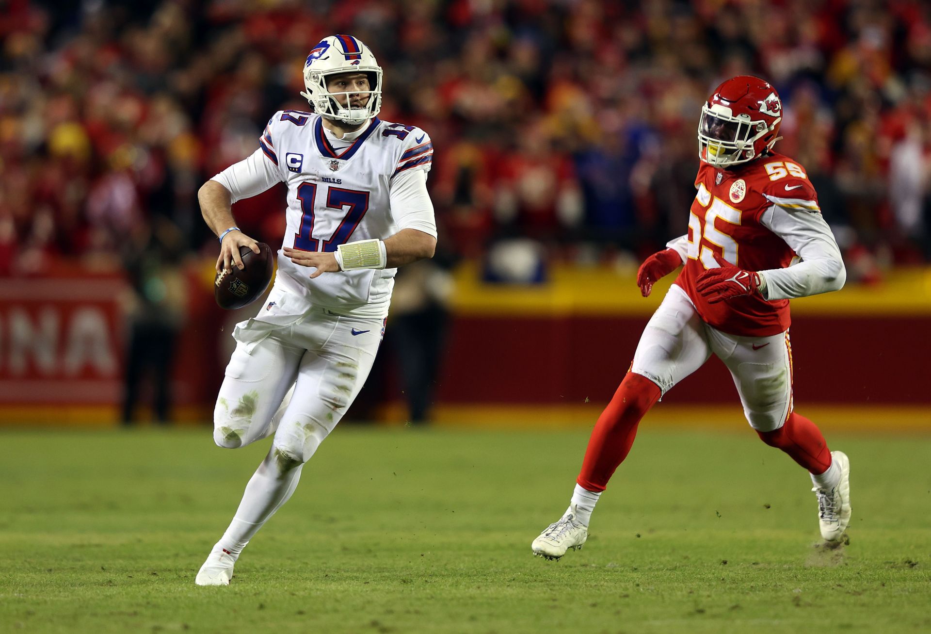 Fan gets Josh Allen 'draft version' of Bills logo shaved into his head