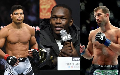 Paulo Costa (left), Israel Adesanya (middle) and Luke Rockhold (right)