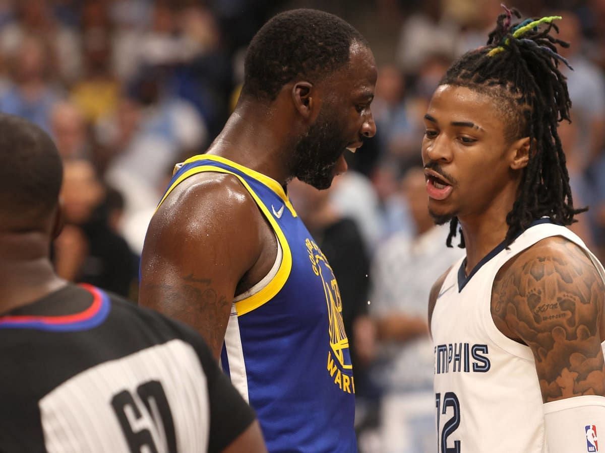 Draymond Green, left, and Ja Morant beefed their way to a marquee game on Christmas. [Photo: Sports Illustrated]
