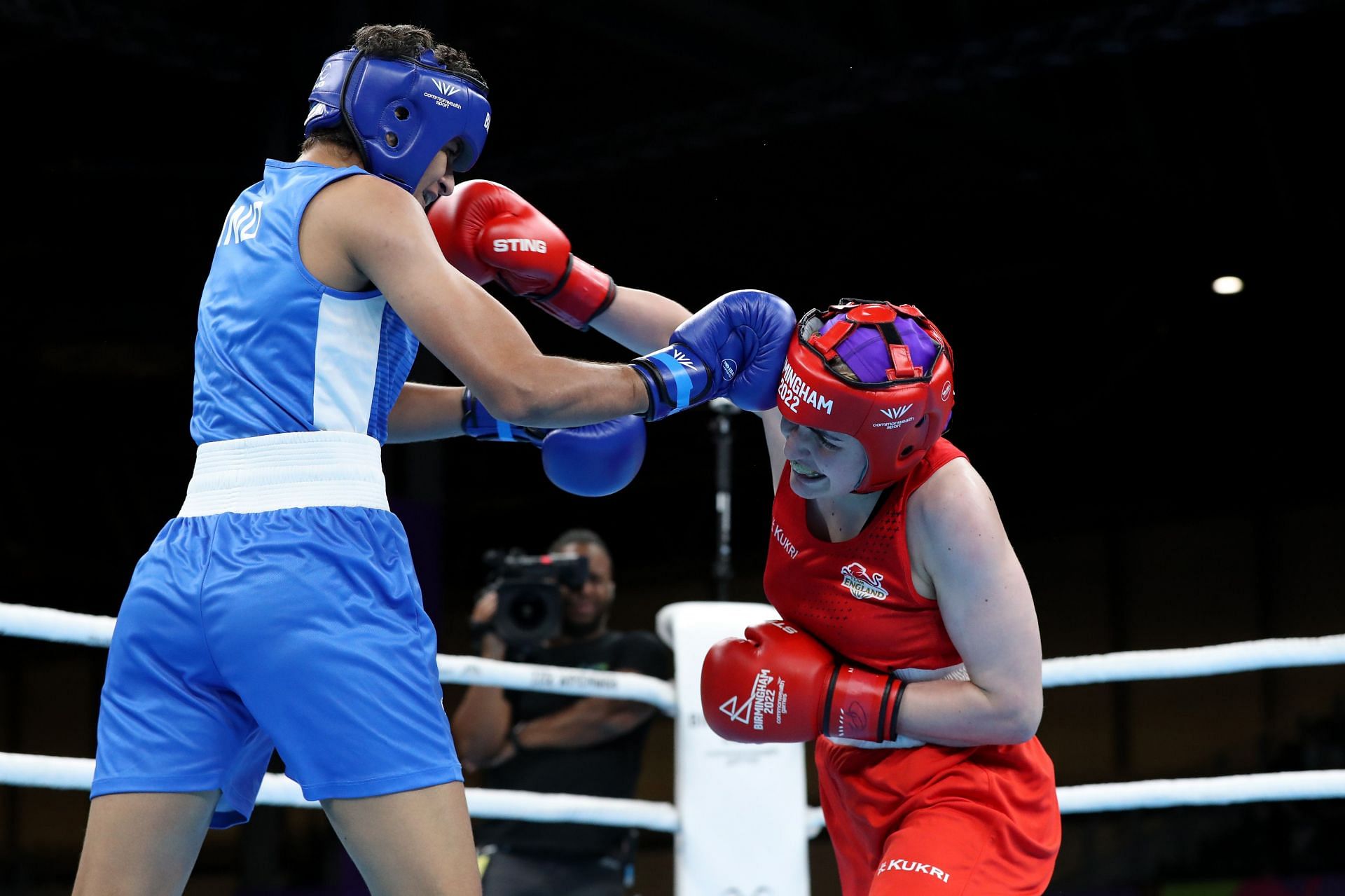Boxing - Commonwealth Games: Day 9 Jaismine Lamboriya in action during the semi-finals