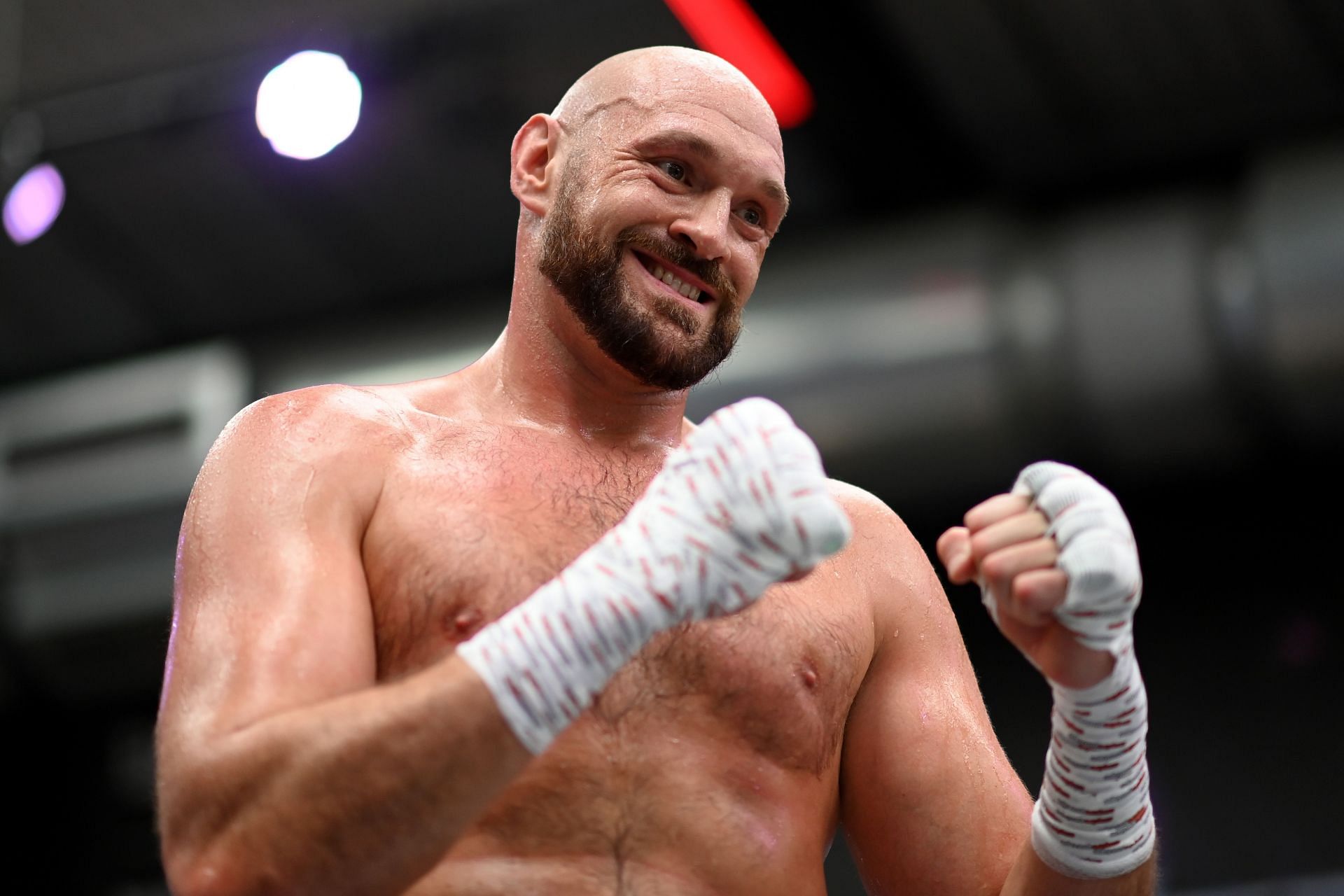 Tyson Fury Media Work Out - Via Getty Images