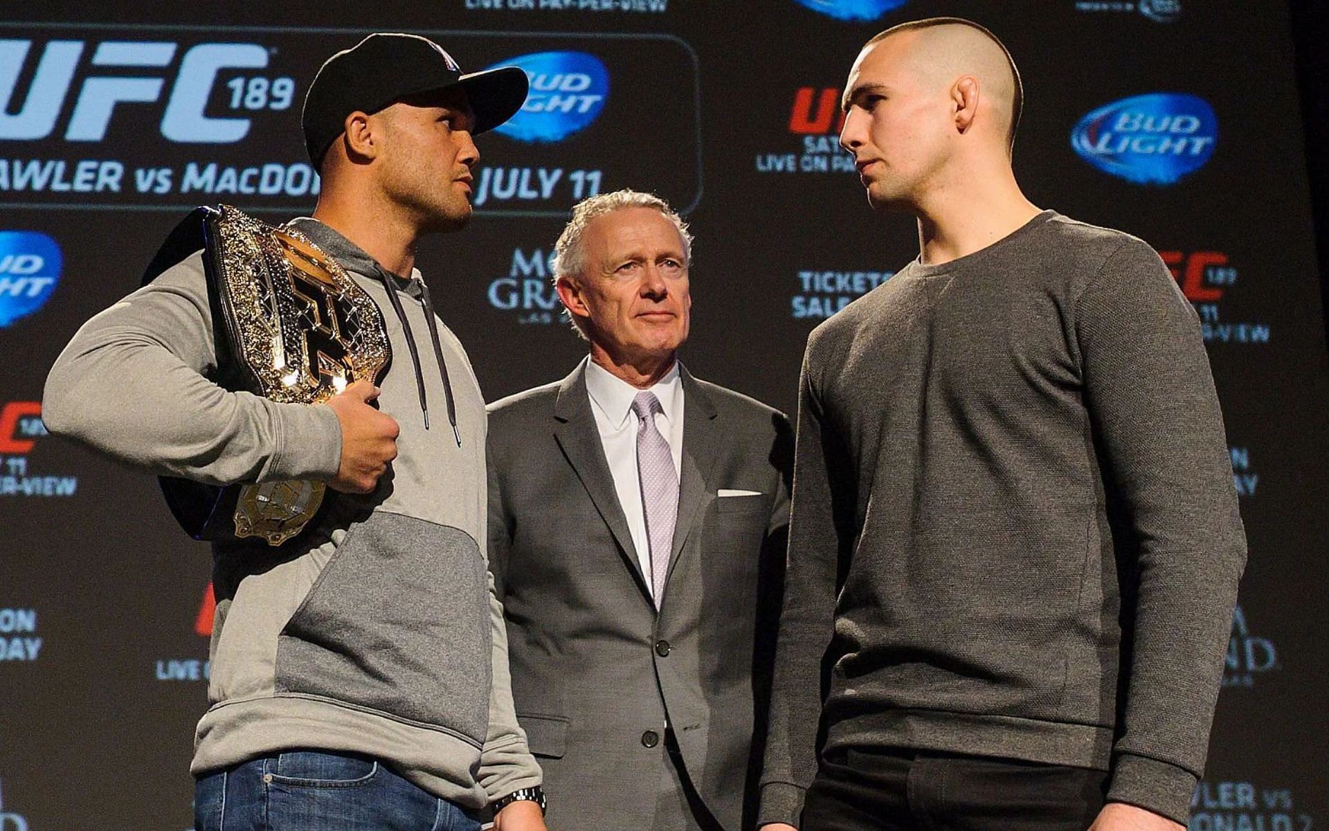 Robbie Lawler (L) and Rory MacDonald (R)