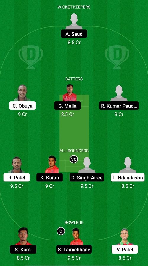 KEN vs NEP Dream11 Prediction Team, 5th T20I, Head to Head League