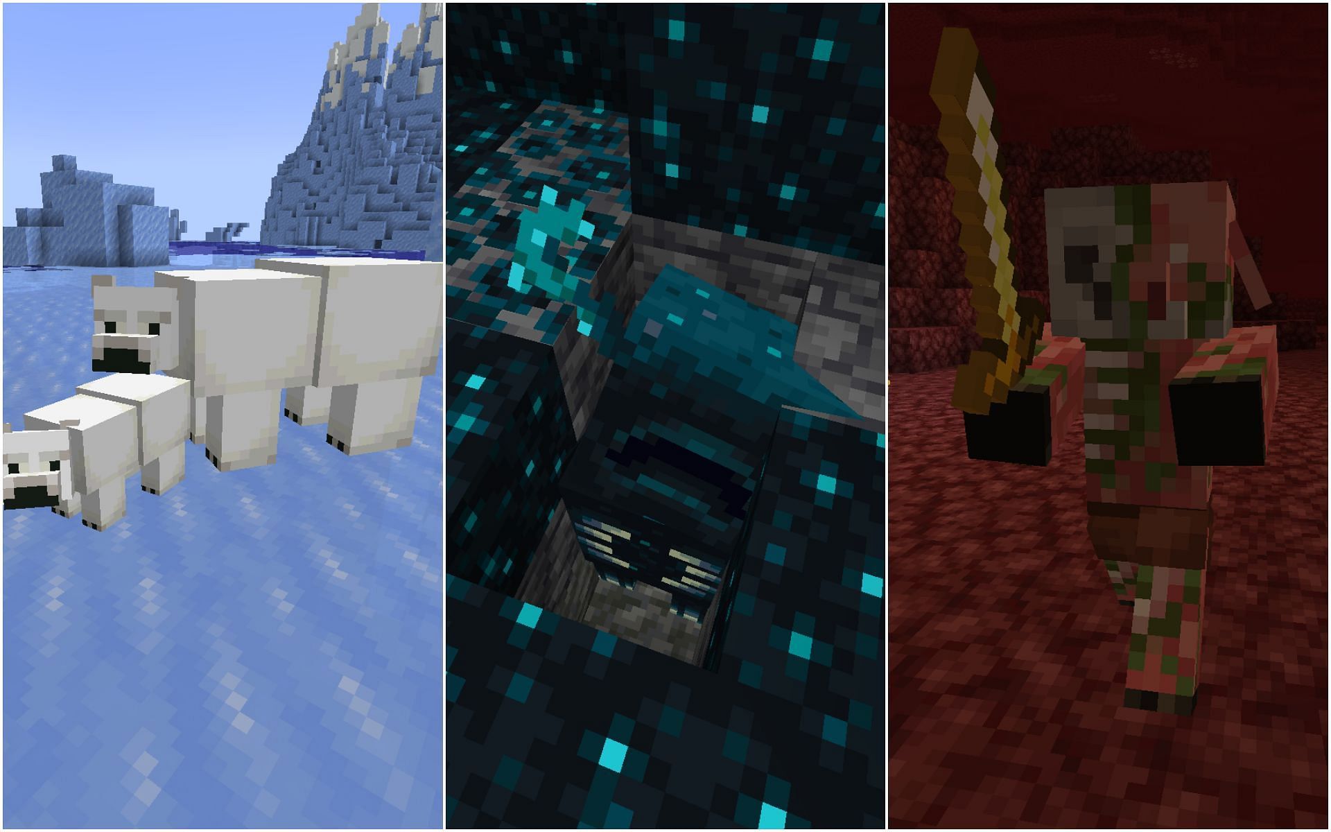 Some of the mobs that can be avoided in Minecraft 1.19 update (Image via Sportskeeda)