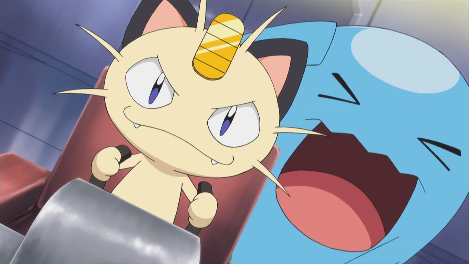 Team Rocket&#039;s Meowth from Pokemon (Image via Pokemon Studio)