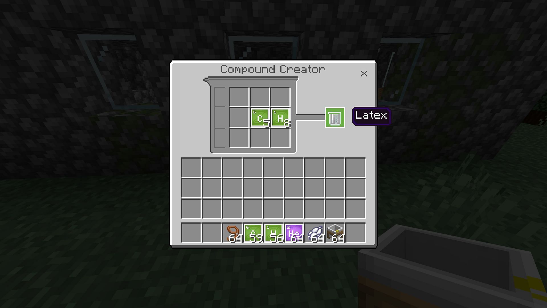 Players will need to make elements and latex before making balloons in Minecraft (Image via Mojang)