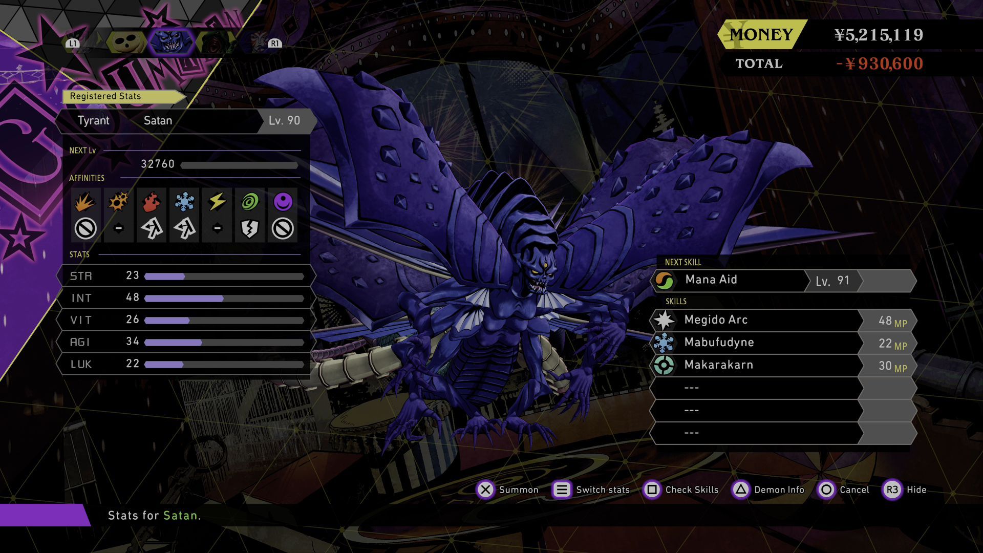 Do not underestimate the dark power of Satan in Soul Hackers 2 (Image via Atlus)