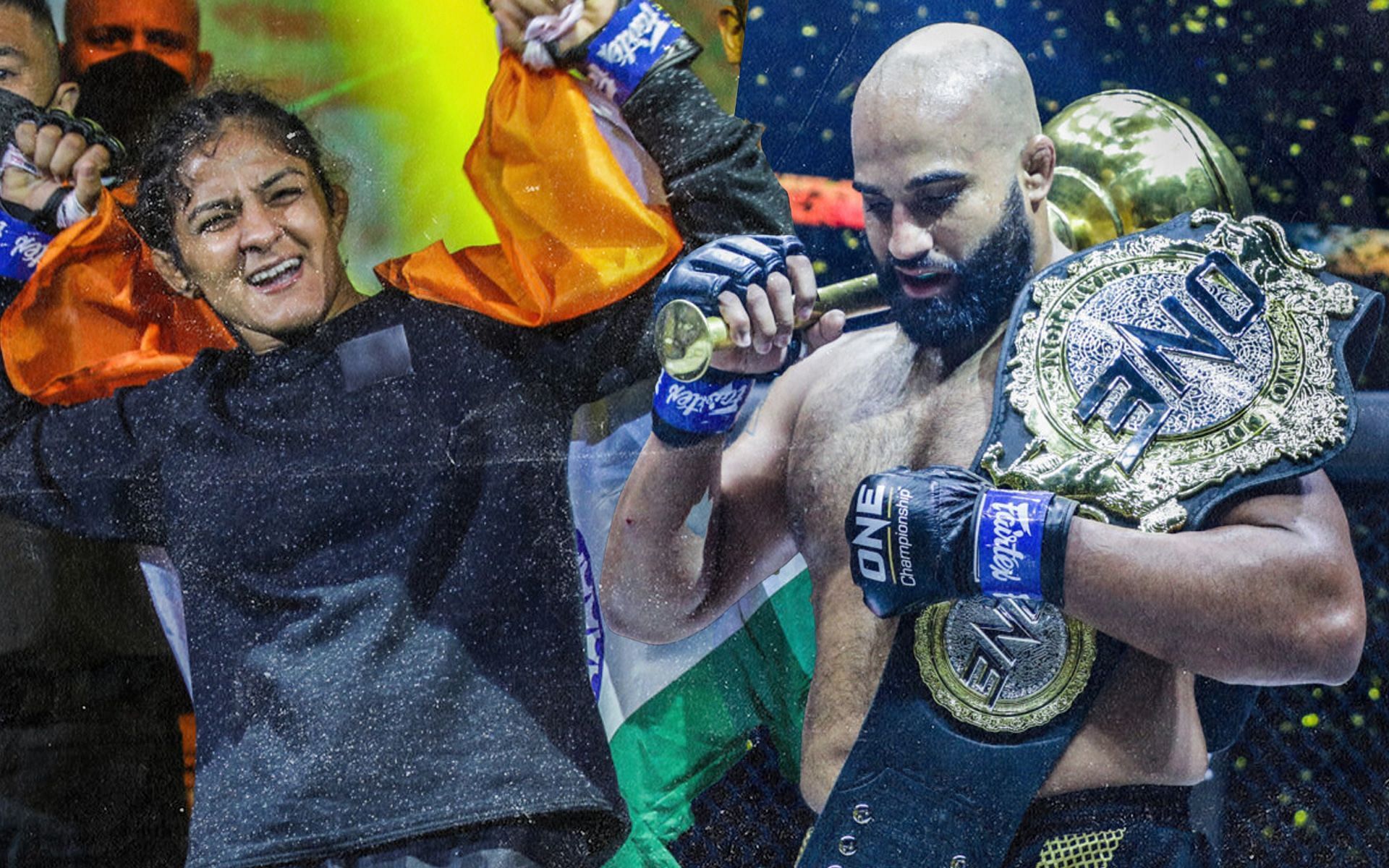 Ritu Phogat (L) will join headliner Arjan Bhullar (R) as they will both be in action at ONE 161. | [Photos: ONE Championship]
