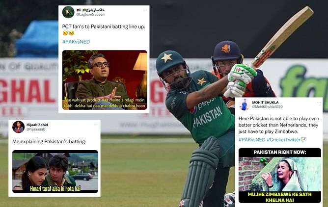 "Batted the way teams batted in the 90's" - Netizens react as Pakistan get bundled out for 206 in 3rd ODI vs the Netherlands