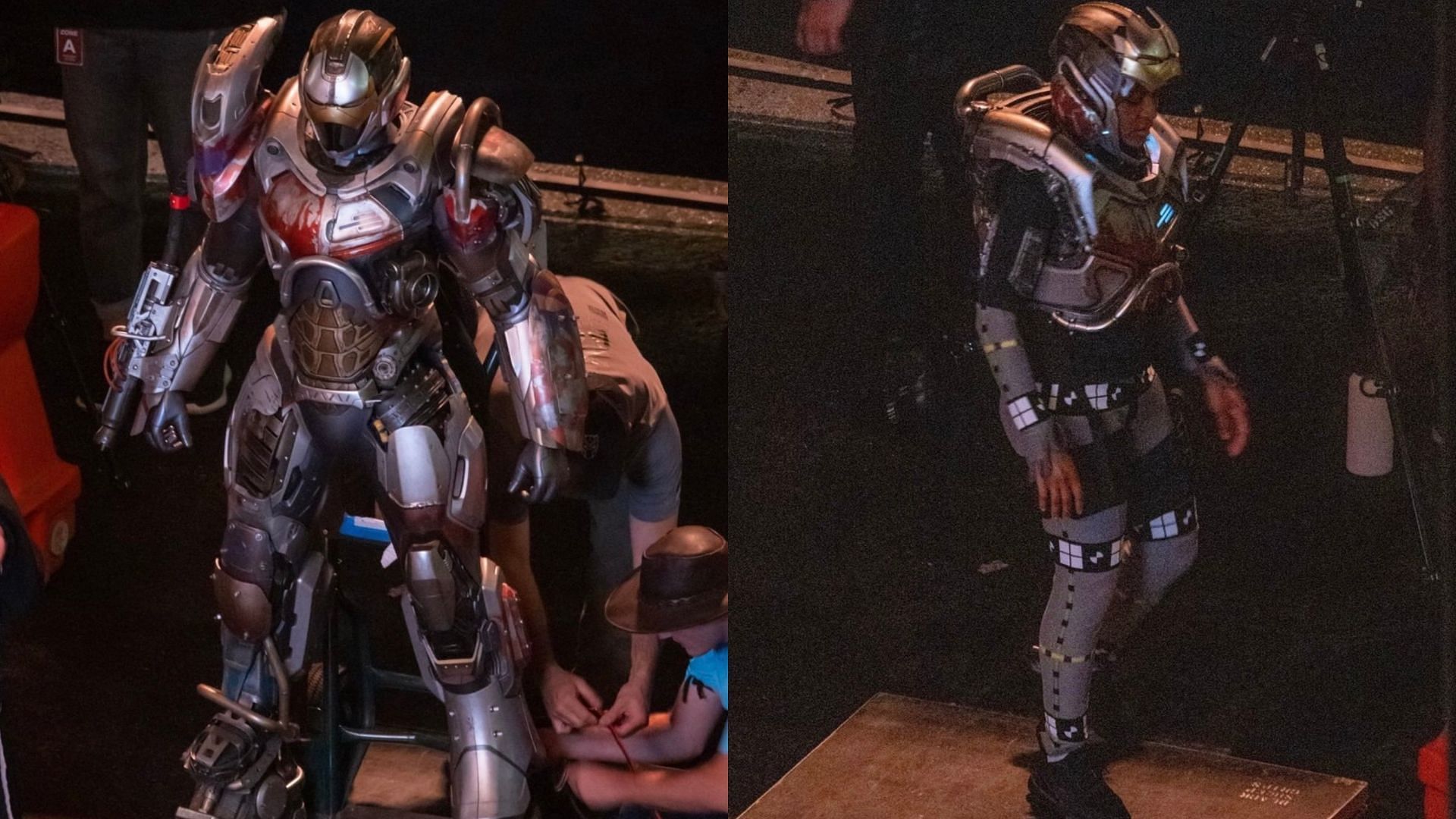 The leaked images of the Ironheart suit (Image via @marvel_updat3s/Twitter)