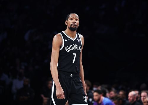 Kevin Durant during the Boston Celtics v Brooklyn Nets - Game Three