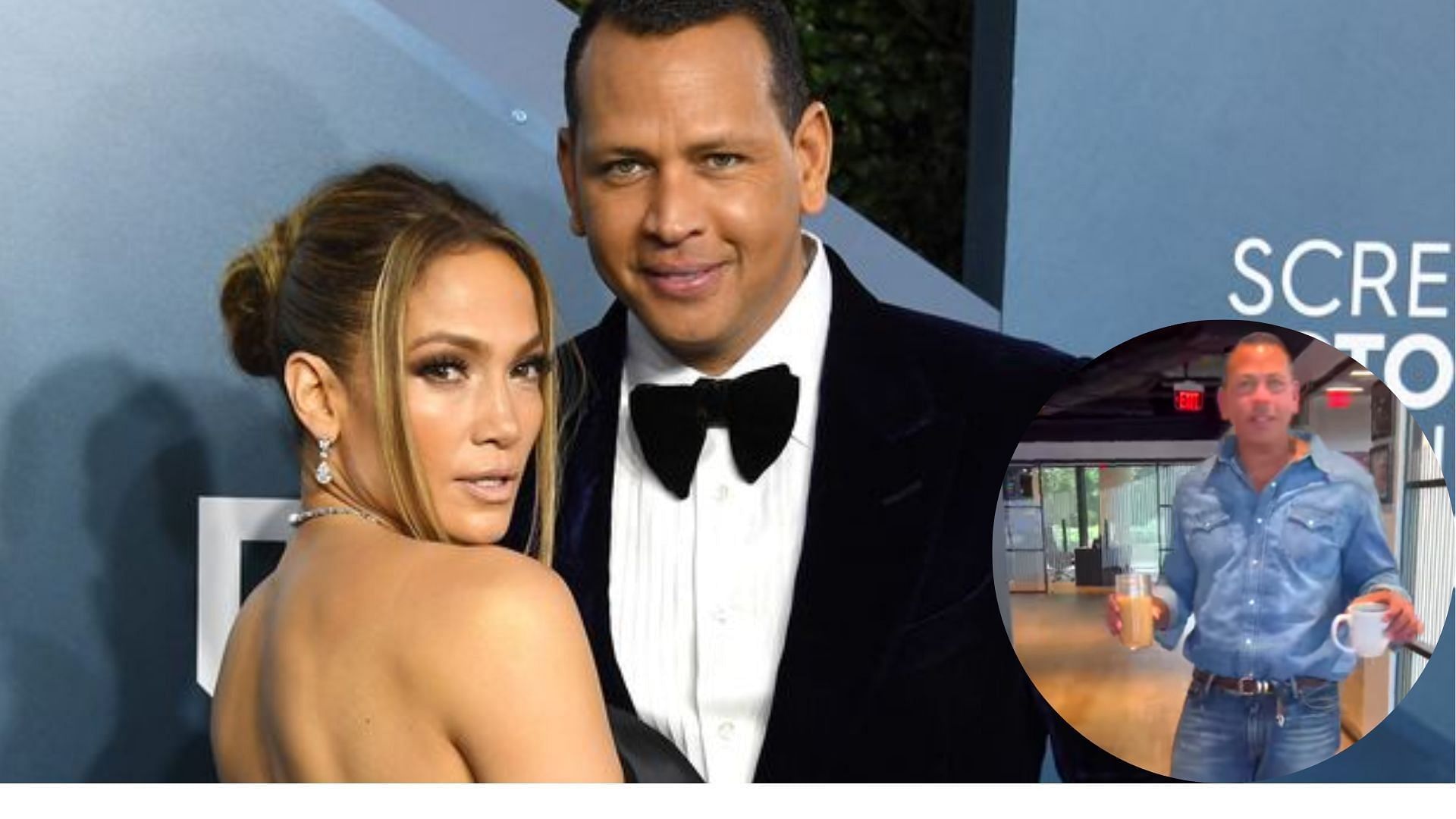 Alex Rodriguez with his ex-fiance Jennifer Lopez; A-Rod in Ralph Lauren (right inset)
