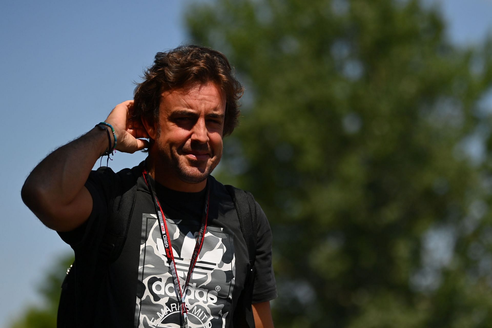 Fernando Alonso during previews ahead of the F1 Grand Prix of Hungary at Hungaroring on July 28, 2022, in Budapest, Hungary (Photo by Dan Mullan/Getty Images)