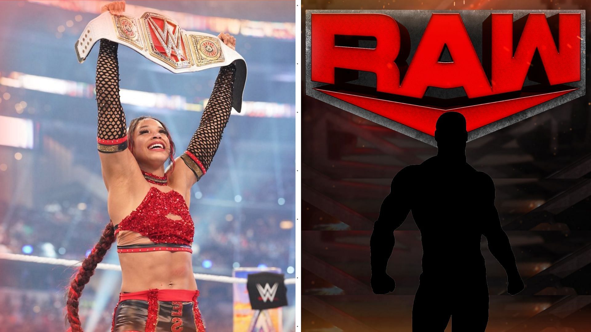 The RAW Women&#039;s Champion Bianca Belair reacts to a former Champion dancing