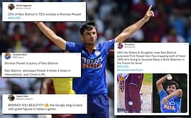 IND vs WI 2022: “25% of Ravi Bishnoi's T20I wickets is Rovman Powell” - Twitterati react as Indian leg-spinner runs through West Indies with figures of 4/16