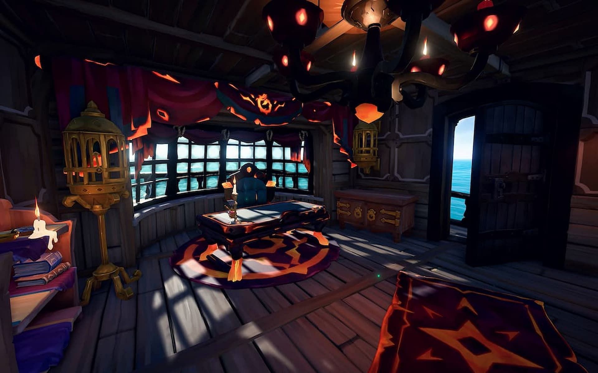 How to customize the captain's quarters in Sea of Thieves