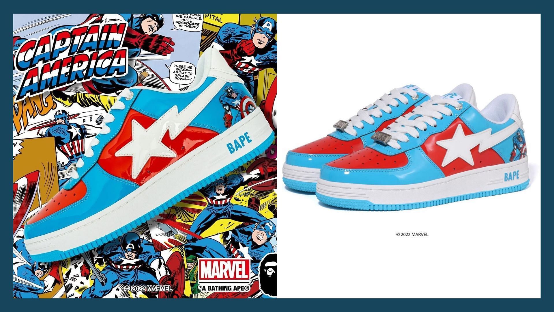 Take a closer look at the Captain America colorway (Image via Sportskeeda)