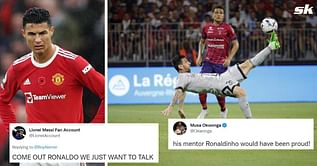 “Come out Ronaldo we just want to talk,” “Nothing the GOAT can’t do” – Fans salute Lionel Messi as he scores goal through incredible overhead kick to seal PSG win