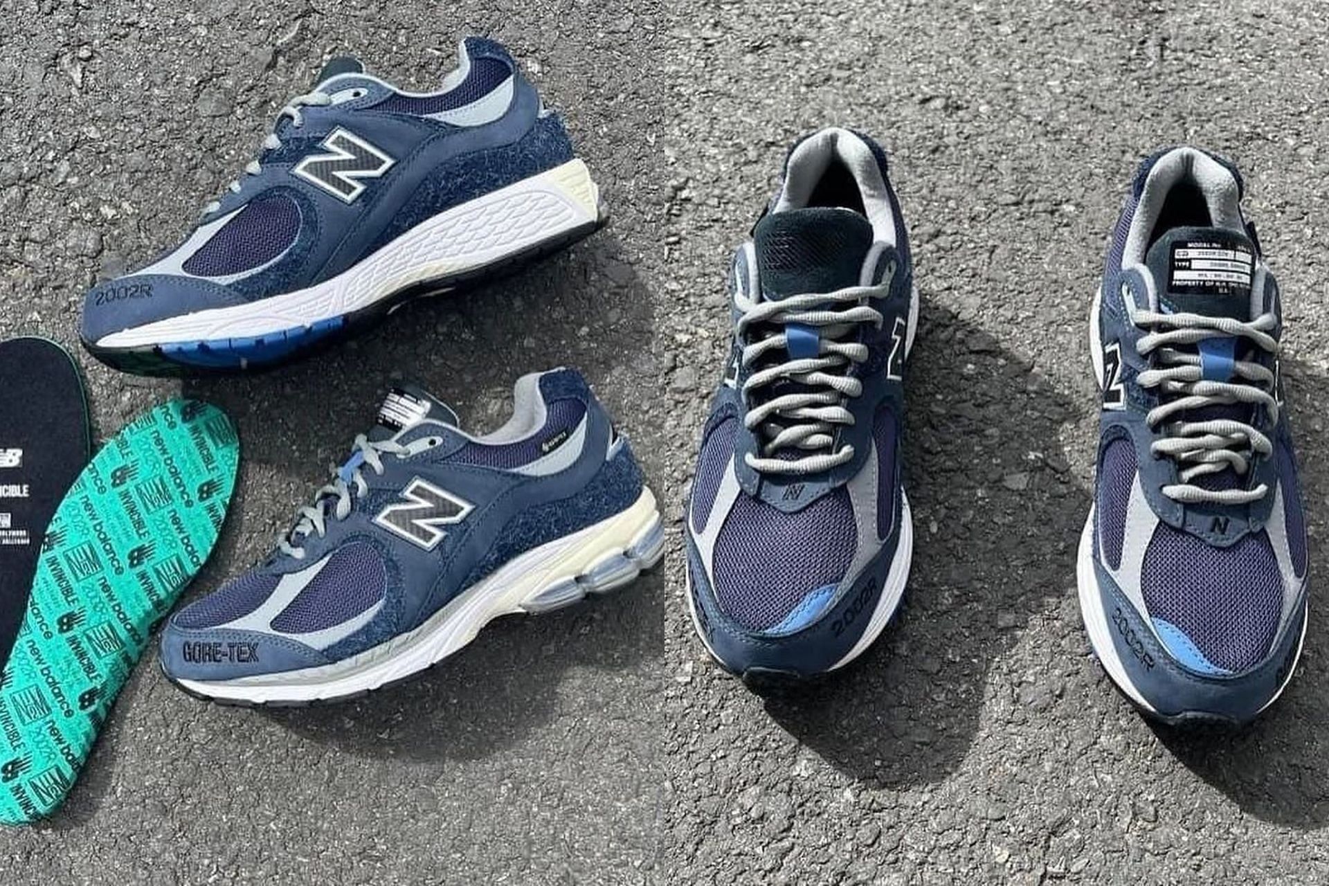 Upcoming N.Hoolywood x Invincible x New Balance 2002R Goretex-lined Navy colorway (Image via @sneakerhack / Instagram)