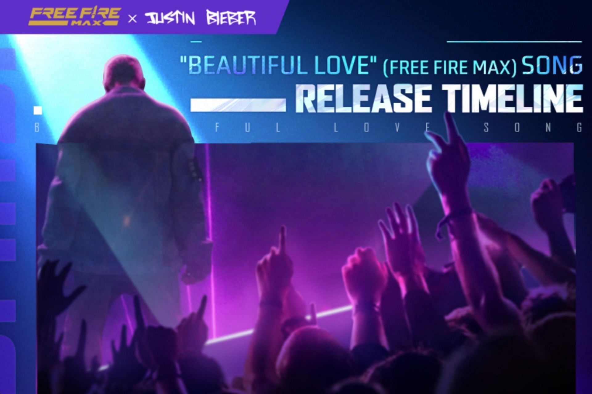 Free Fire developers have revealed the timeline for Justin Bieber&#039;s in-game concert (Image via Garena)