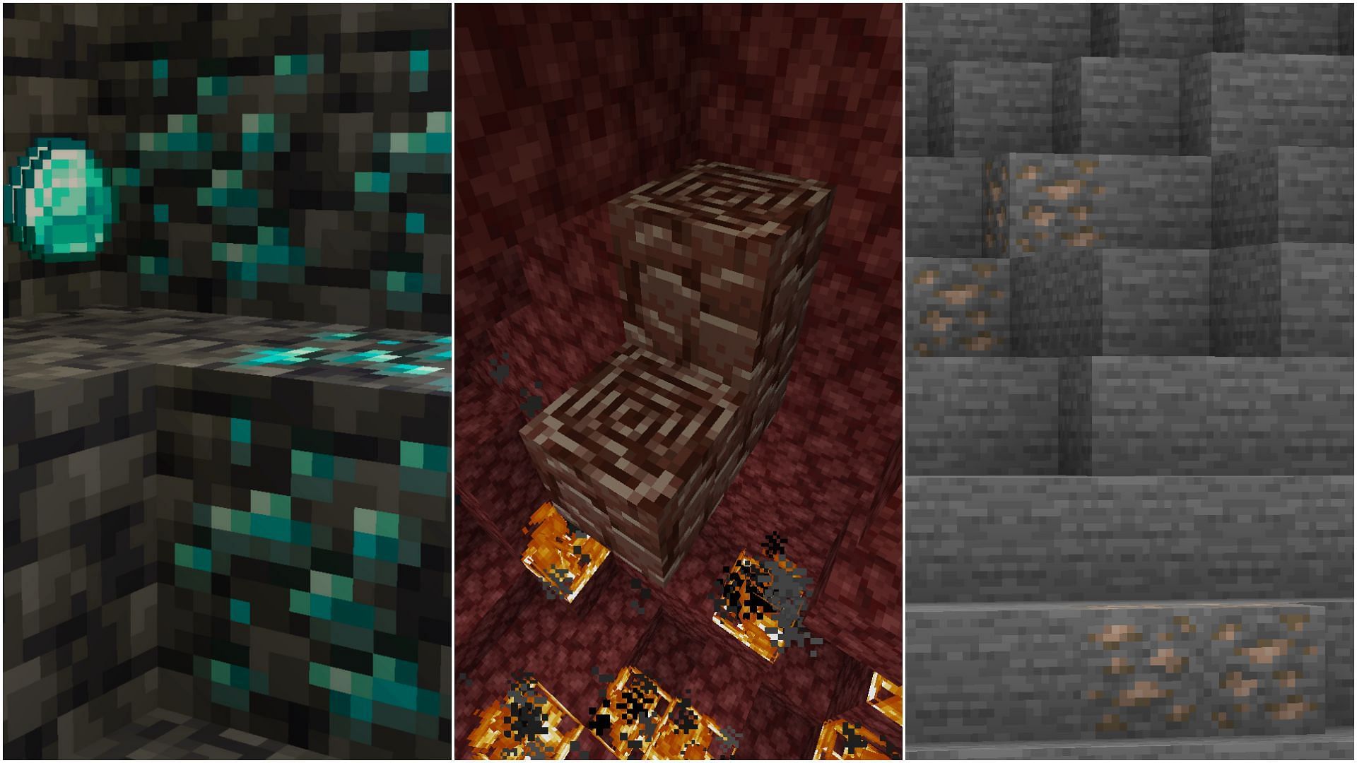 Some of the best ores, and the Y levels to find them, in the Minecraft 1.19 update (Image via Sporktseekda)