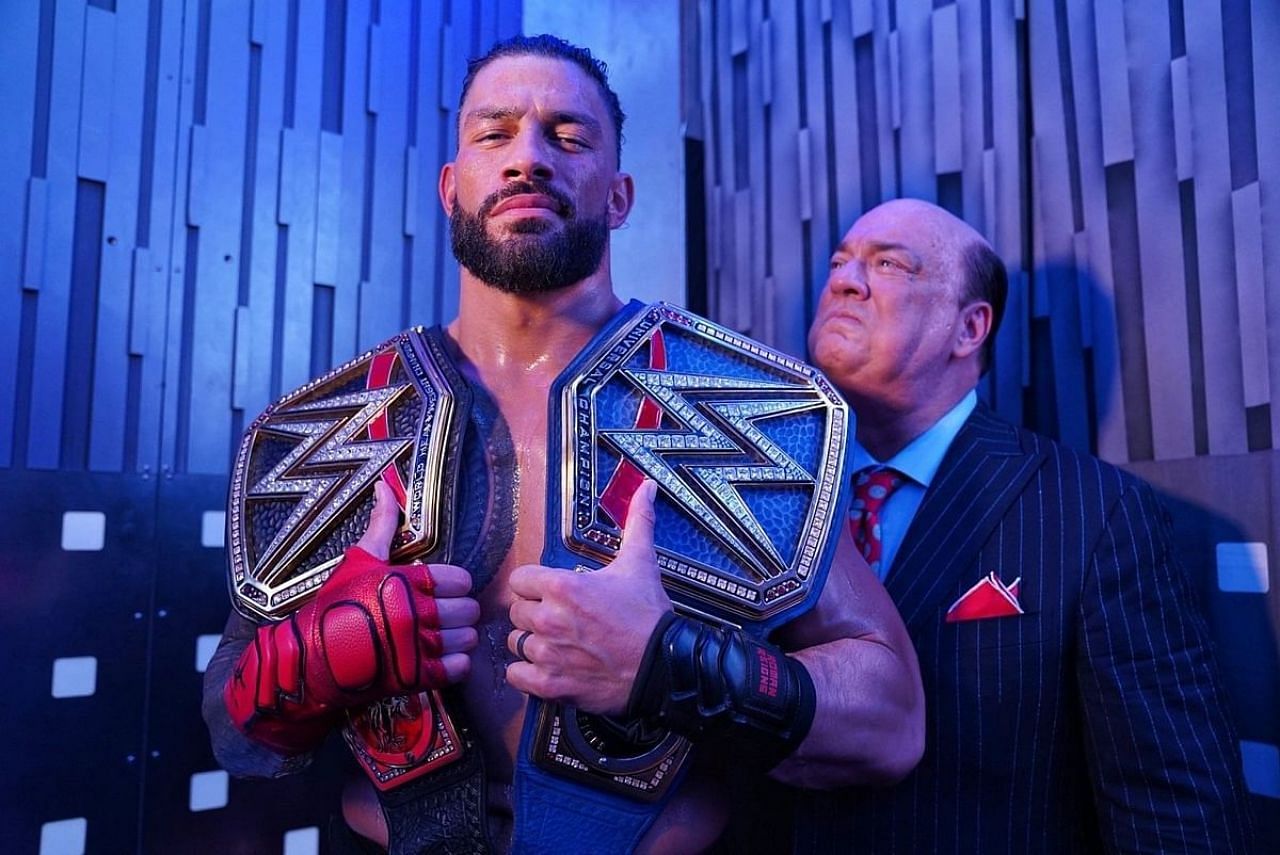 अनडिस्प्यूटेड WWE यूनिवर्सल चैंपियन रोमन रेंस और पॉल हेमन 