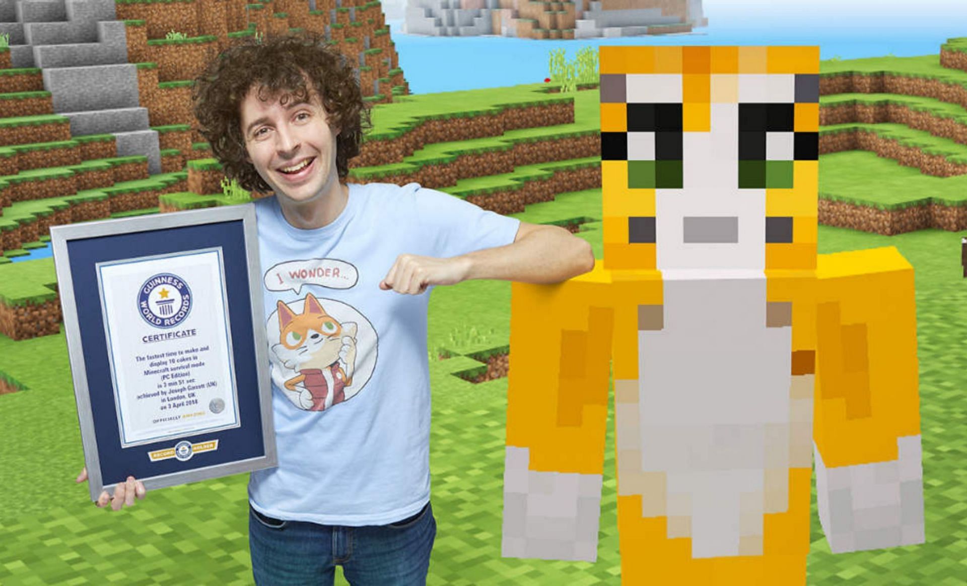 Stampy, one of the best YouTubers (Image via Guinness)