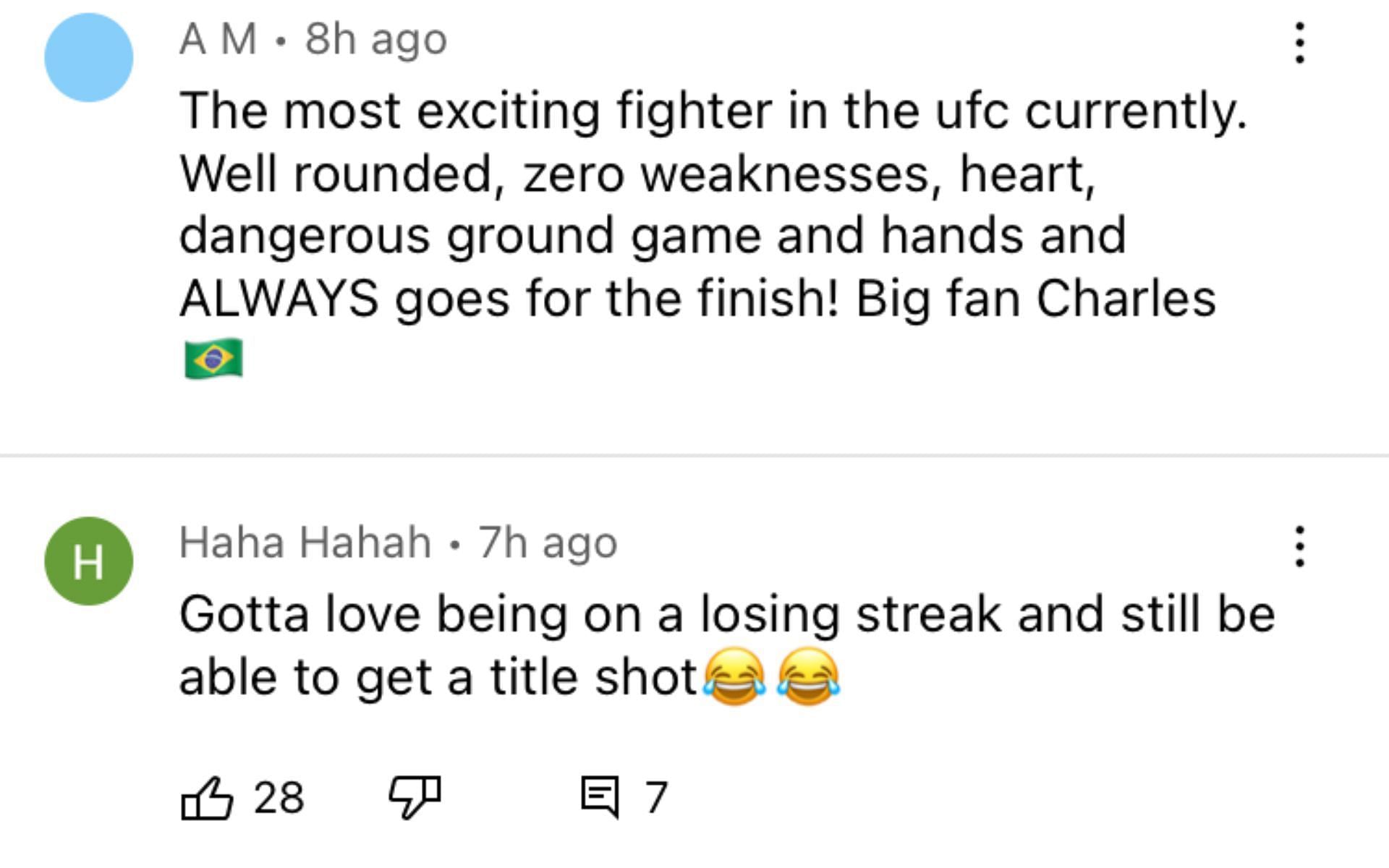 Mixed Fan reactions to a potential Oliveira-McGregor matchup 