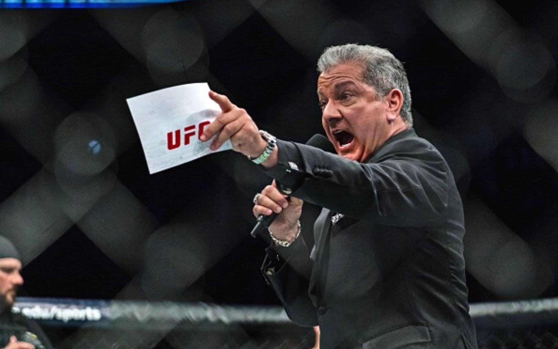 Bruce Buffer at UFC Fight Tonight [Image courtesy: Getty]