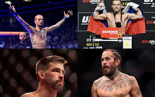 Clockwise, starting from top left: Sean O'Malley, Petr Yan, Dominick Cruz, and Marlon Vera [ Images credits: Getty Images ]