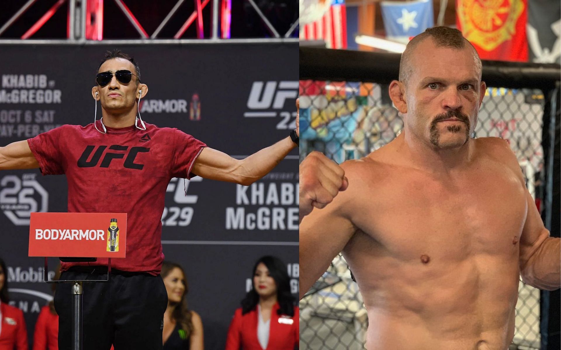 Tony Ferguson and Chuck Liddell [Images via: @chuckliddell on Instagram, and getty]
