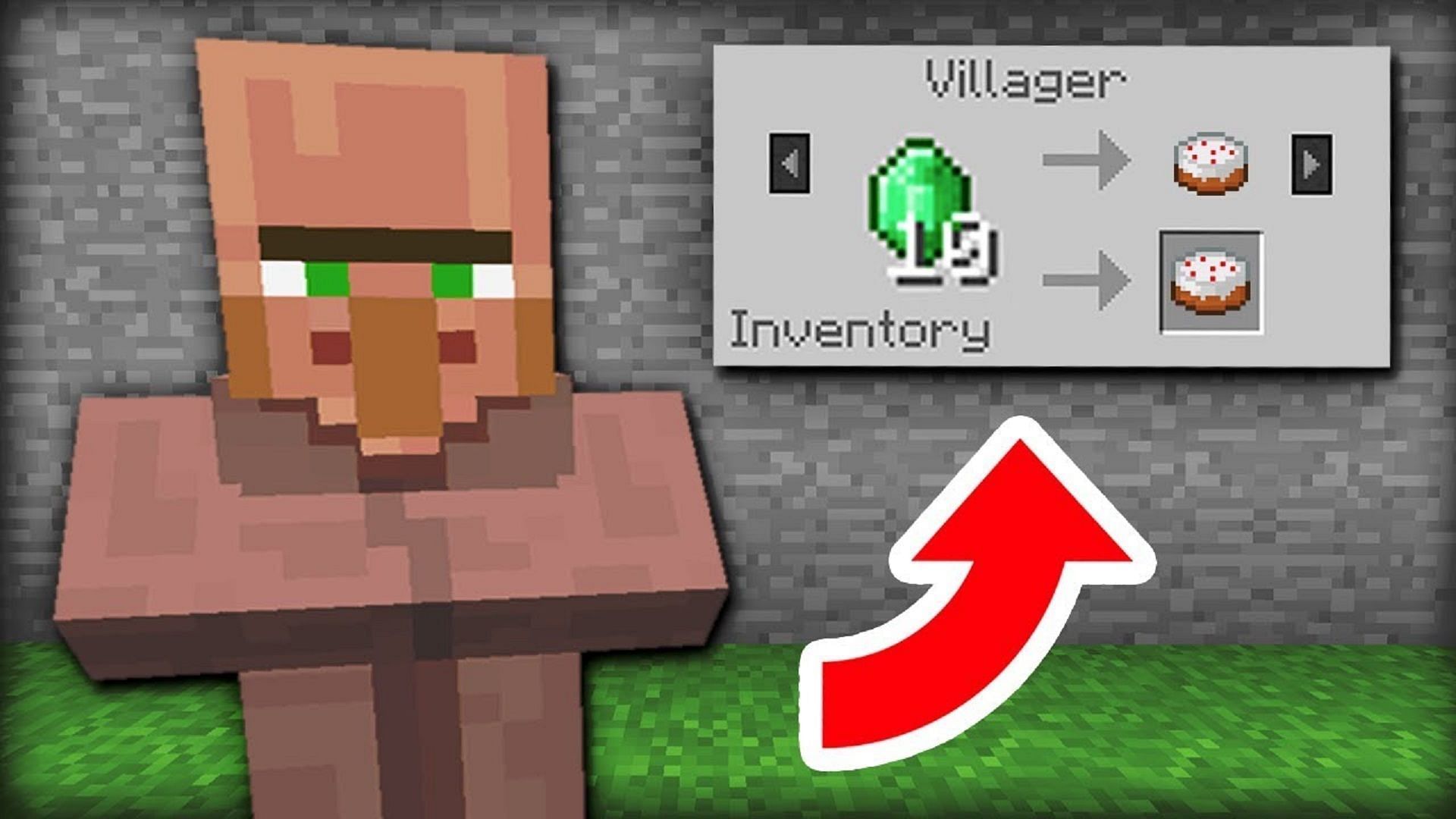 Villager trading in Minecraft is a great way to get emeralds (Image via iDeactivateMC/YouTube)
