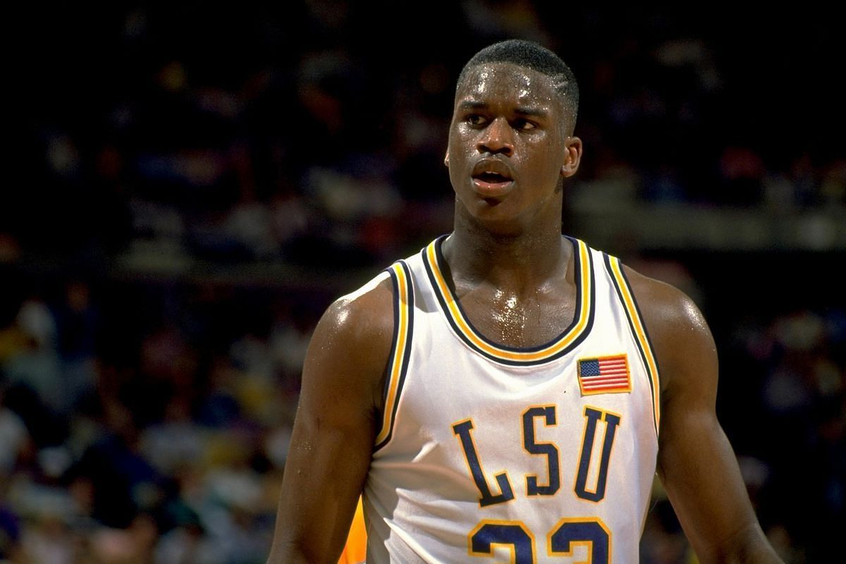 Shaquille O&#039;Neal during his collegiate days at LSU