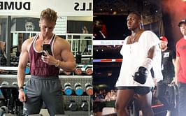 Watch: Joe Weller eagerly watches on as Deji does some mitt work ahead of his fight against Fousey
