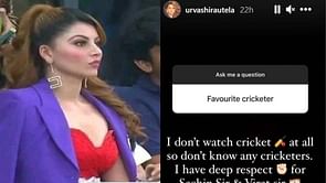 "आपको तो क्रिकेट पसंद नही था" - भारत vs पाकिस्तान मैच देखनी पहुंची उर्वशी रौतेला को फैंस ने किया ट्रोल