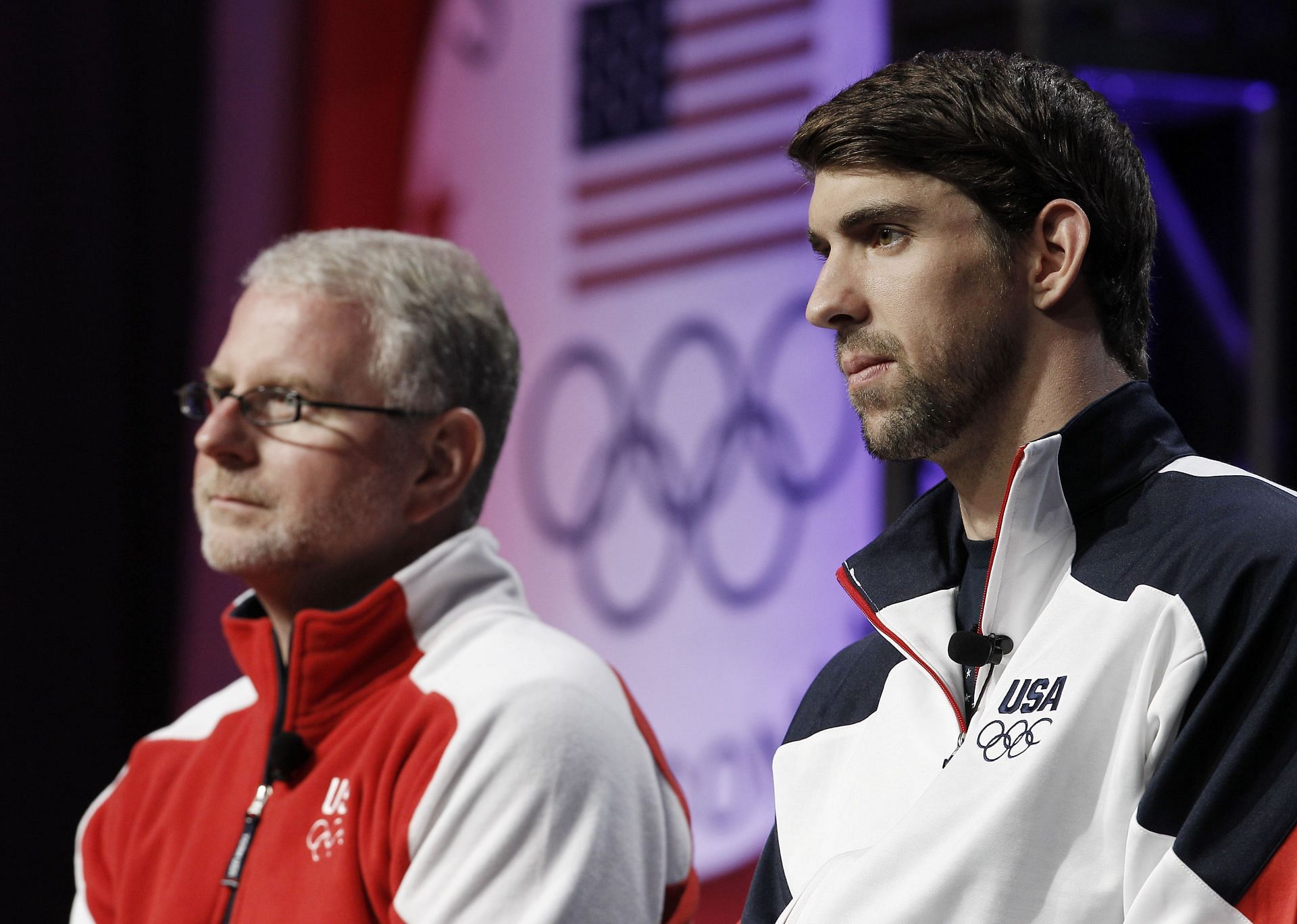 Michael Phelps with coach Bob Bowman