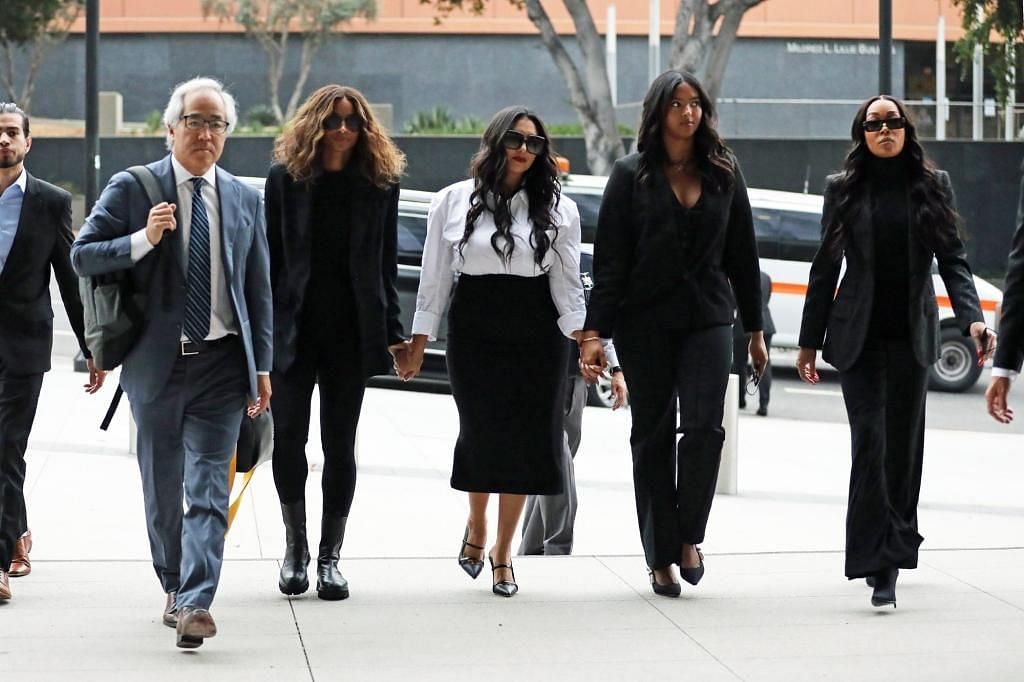 Vanessa Bryant walks into court alongside her daughter Natalia as well as Ciara and singer Monica.