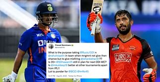 IND vs ZIM 2022: "Why Ishan Kishan? Why no Rahul Tripathi?" - Twitterati bemused as the India batter continues to warm the benches
