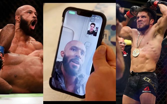 "Your greatest gift is your knees, bro" - Watch Henry Cejudo FaceTime with Demetrious Johnson after latter's stunning KO of Adriano Moraes