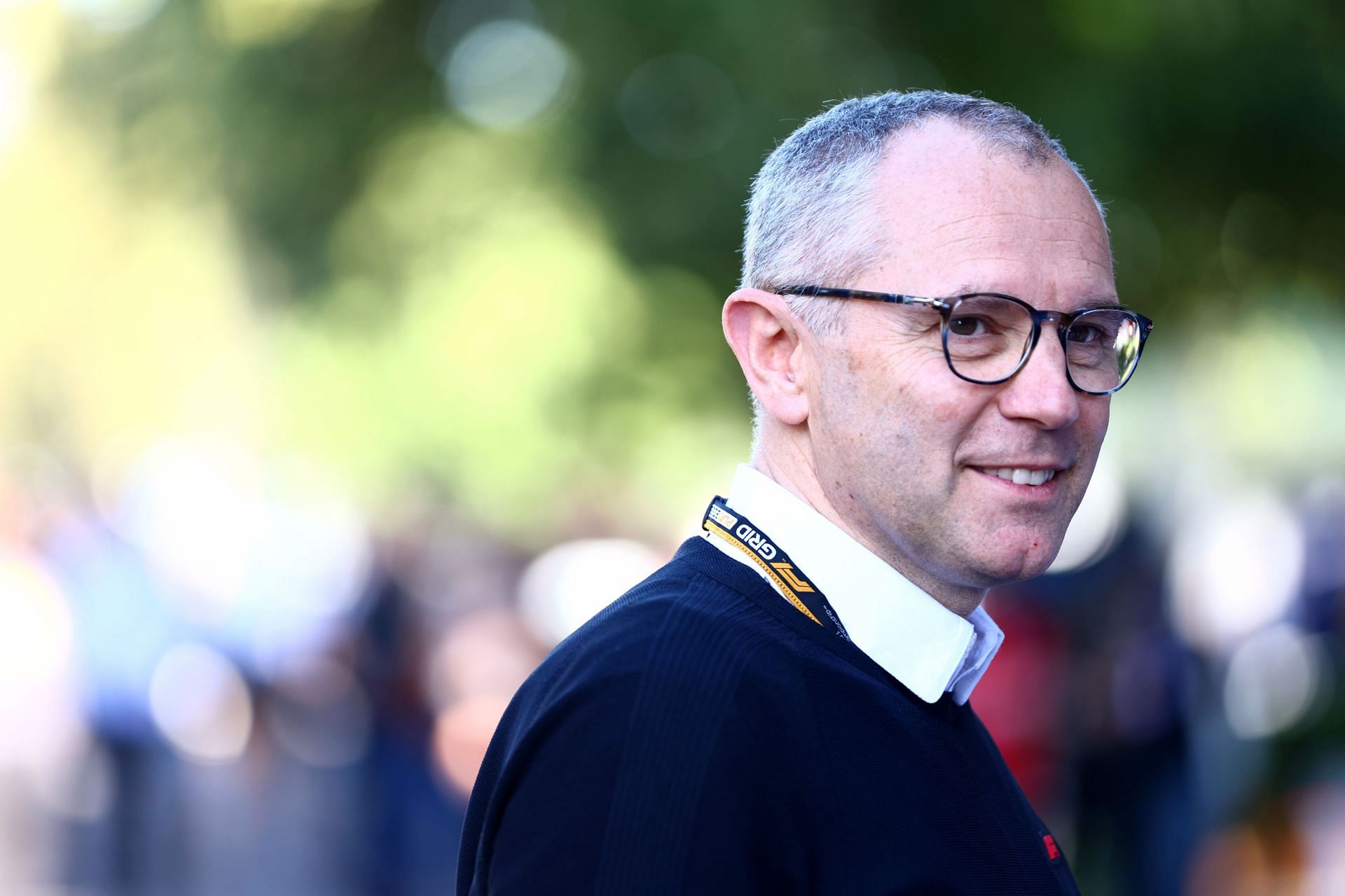 Stefano Domenicali, CEO of the Formula One Group, looks on in the Paddock during previews ahead of the F1 Grand Prix of Australia at Melbourne Grand Prix Circuit on April 07, 2022 in Melbourne, Australia. (Photo by Mark Thompson/Getty Images)