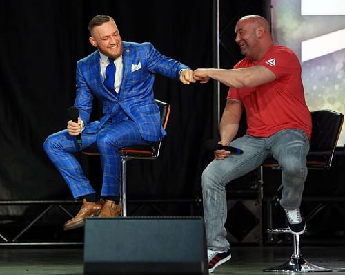 Conor McGregor (left) and Dana White (right) (Image via Getty)