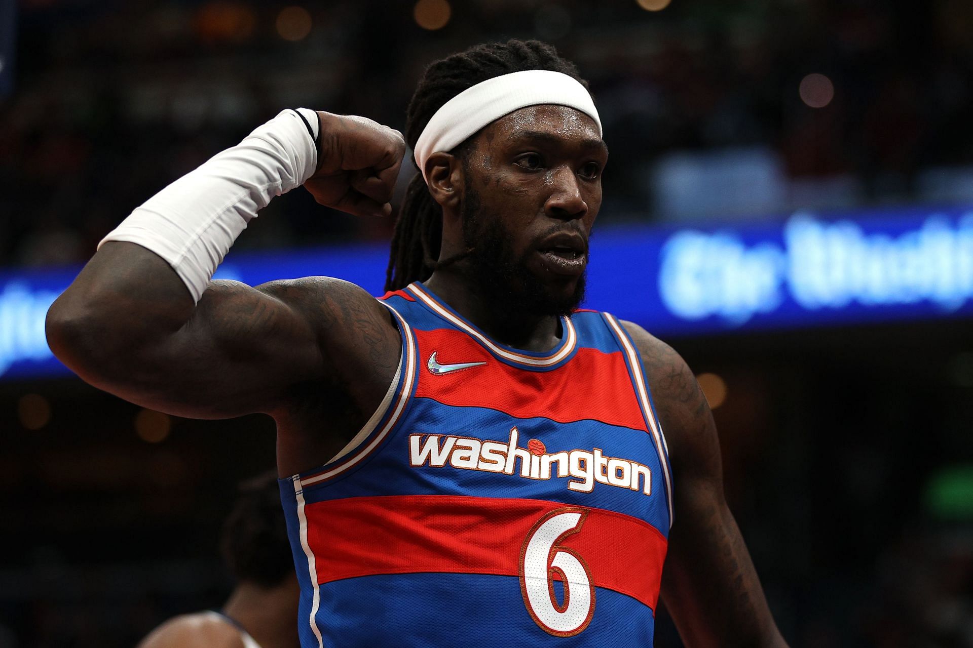 Montrezl Harrell in action during Utah Jazz v Washington Wizards