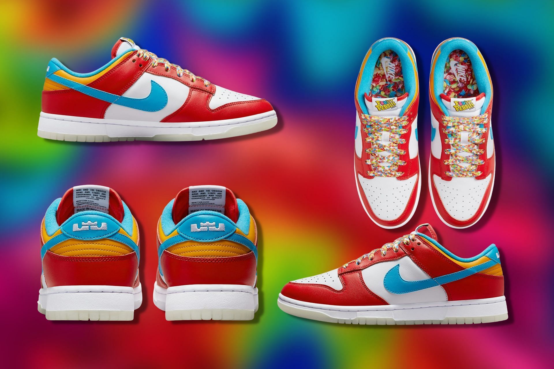 Where to buy LeBron James x Nike Dunk Low x Fruity Pebbles sneakers?  Everything we know so far