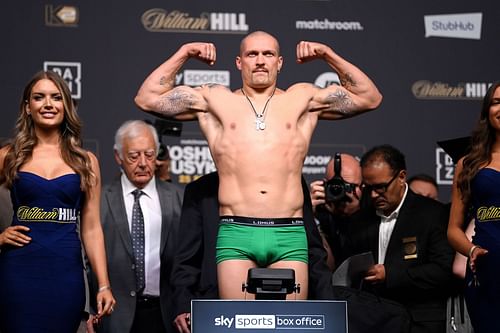 Oleksandr Usyk at Anthony Joshua fight weigh in - Via Getty Images